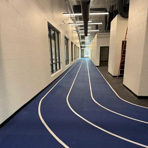 track installation at Crawford County Wellness Center 